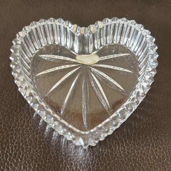 Gorham Lead Crystal Heart Shaped Trinket Box - Picture 4 of 7